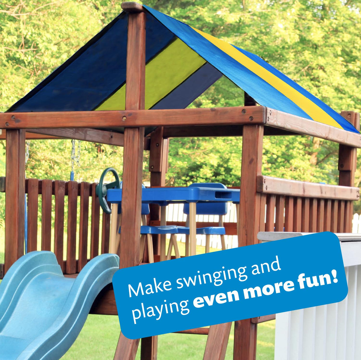 Squirrel Products canopy showing included grommets and screws for quick installation