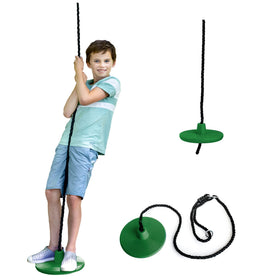 Squirrel Products heavy-duty disc swing seat and rope for durable backyard fun.