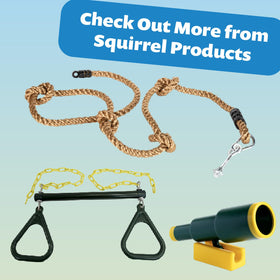 Squirrel Products heavy-duty canopy for swing sets in a yard
