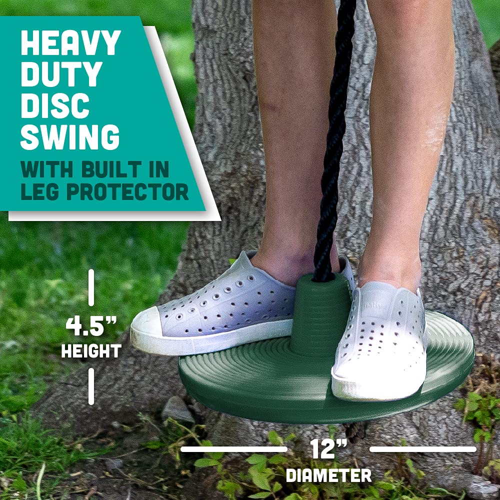 Squirrel Products metal ring attachment connects rope to the swing set securely.