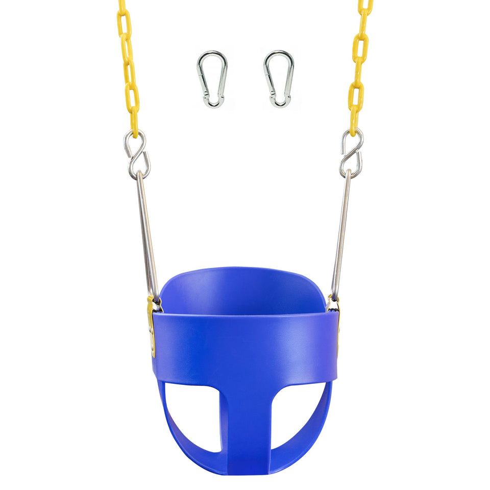 Squirrel Products original high back blue bucket swing seat