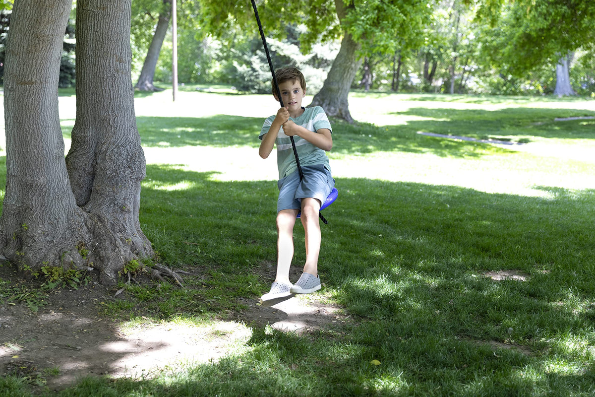 Squirrel Products outdoor play equipment adds classic backyard swinging fun.