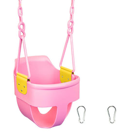 Squirrel Products premium high-back toddler swing pink offers secure, comfortable seating.