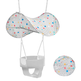Squirrel Products Swing Shade canopy closed, compact and easy to carry for outdoor play