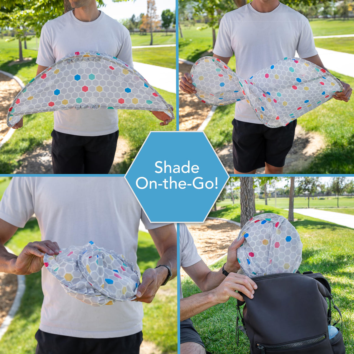 Squirrel Products Swing Shade reinforced frame with secure ties ensures stable setup