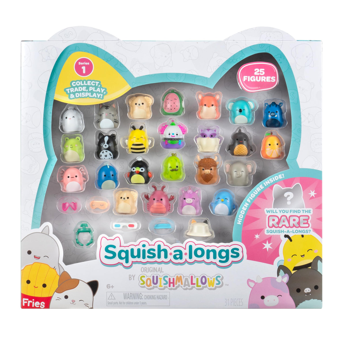 Squish-a-longs 25 pack Series 1 mini-squish with ring wearable