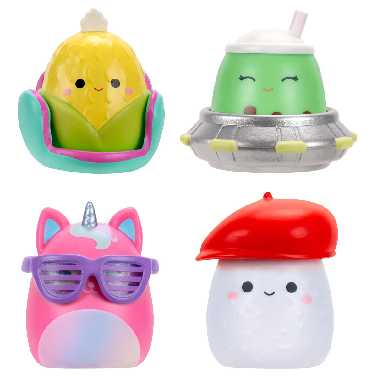 Close-up of 25 mini-Squish figures from Wave 3 Style 1