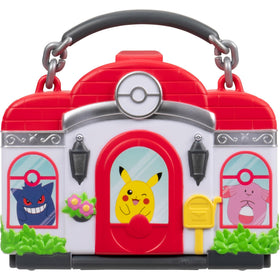 Squish-a-longs Pokémon Center Playset Chansey mini-squish, flip screen healing feature for imaginative play.