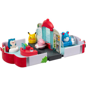 Squish-a-longs Pokémon Center Playset Pikachu mini-squish, portable fun for travel and display.