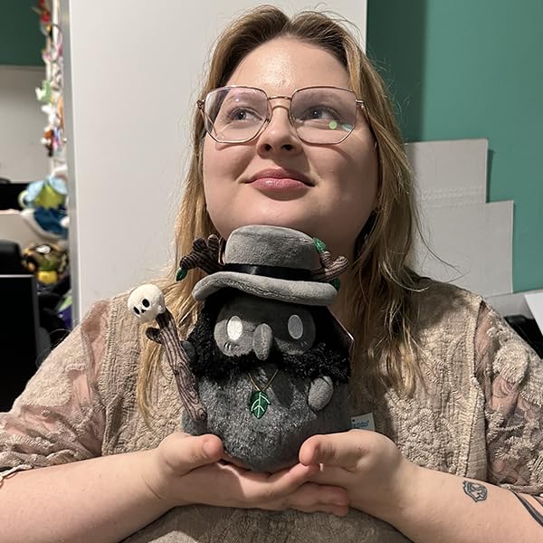 Squishable Druid Plague Doctor side view plush, ideal for snug hugging at your workspace.