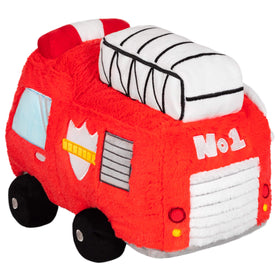 Squishable GO! Fire Truck 12-inch side view plush, perfect for comforting playtime at home.