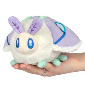 Squishable Lilac Luna Moth snacker front view for cozy desk companion