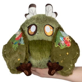 Squishable mini goblincore mothman front view showing soft plush ideal for desk cuddles