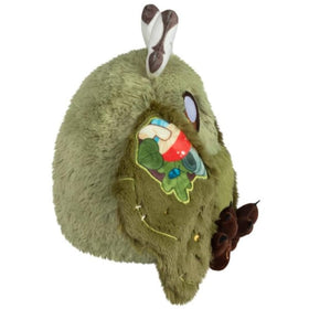 Squishable mini goblincore mothman side view highlighting plush texture for cozy hugs
