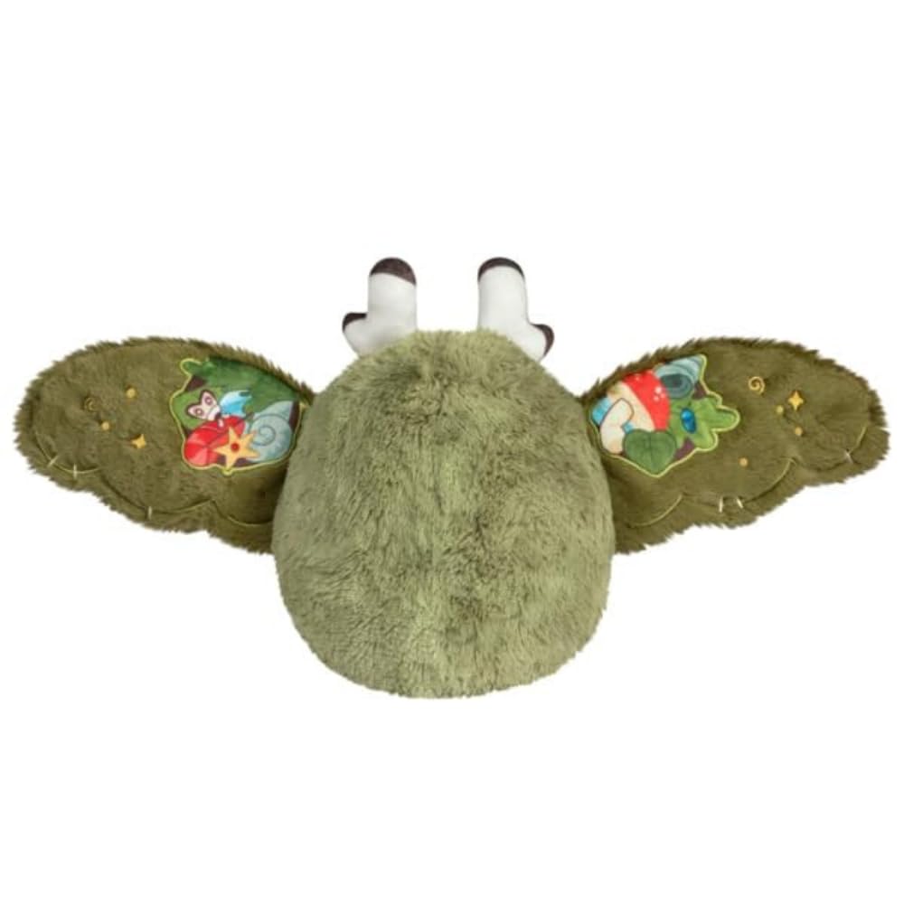 Squishable mini goblincore mothman texture closeup showcasing ultra-soft fur