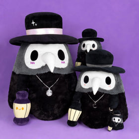 Squishable mini graduation plague doctor care instructions; spot-clean friendly for busy collectors.