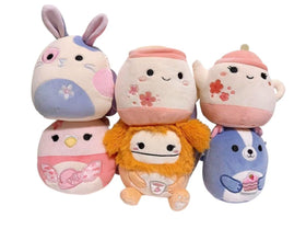 Squishmallows Teapot Bunny 5-inch Easter Squad plush, perfect for shelf displays and gifts.