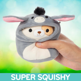 Squishmallows 5-inch plush close-up highlighting squishy fabric and huggable shape.