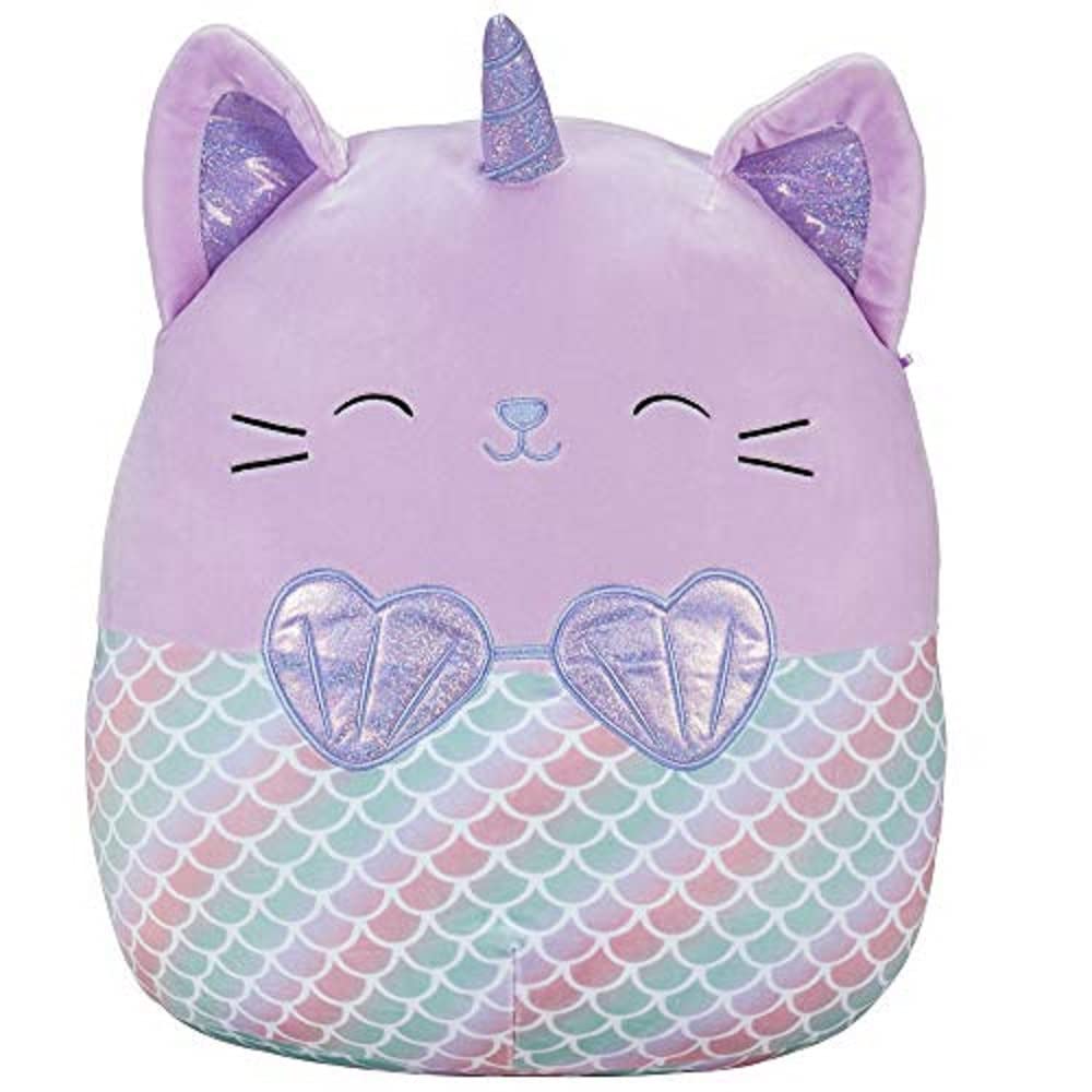 Squishmallows Anya the Caticorn Mermaid cuddles and plays