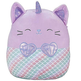 Squishmallows Anya the Caticorn Mermaid cuddles and plays
