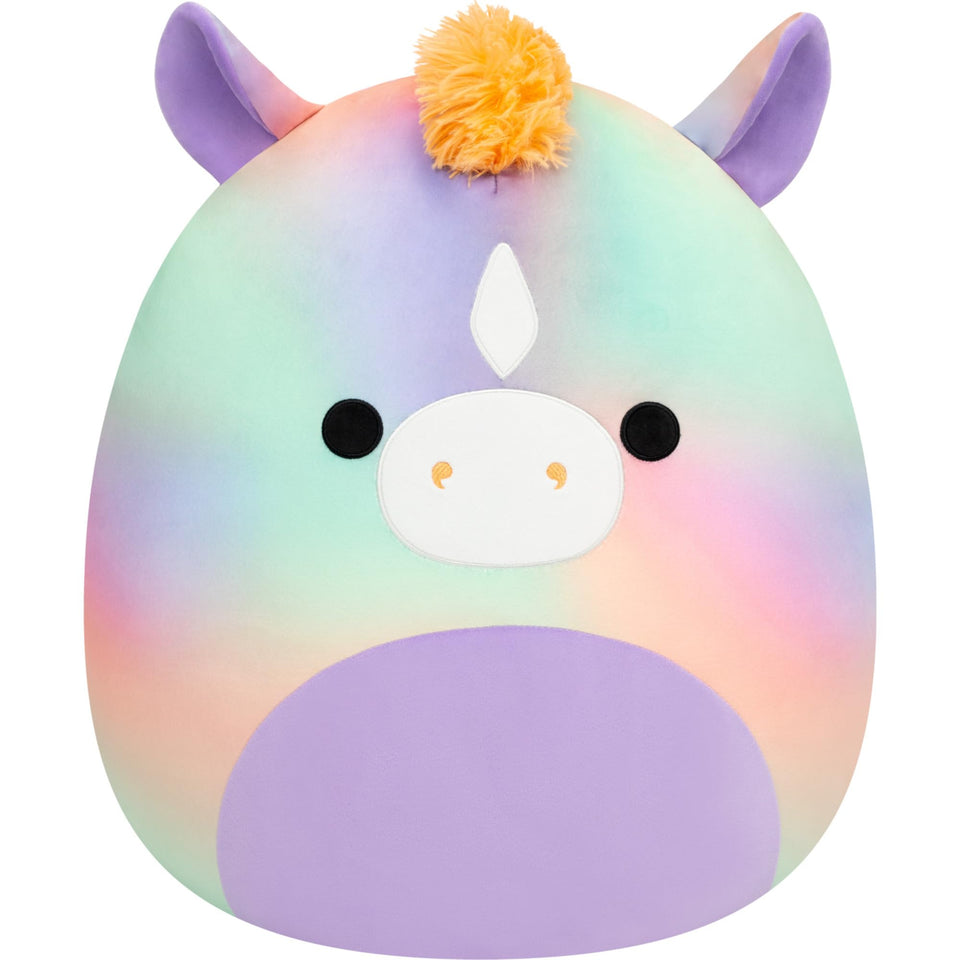 Squishmallows Ares rainbow horse 20in with vibrant coat for cozy cuddles