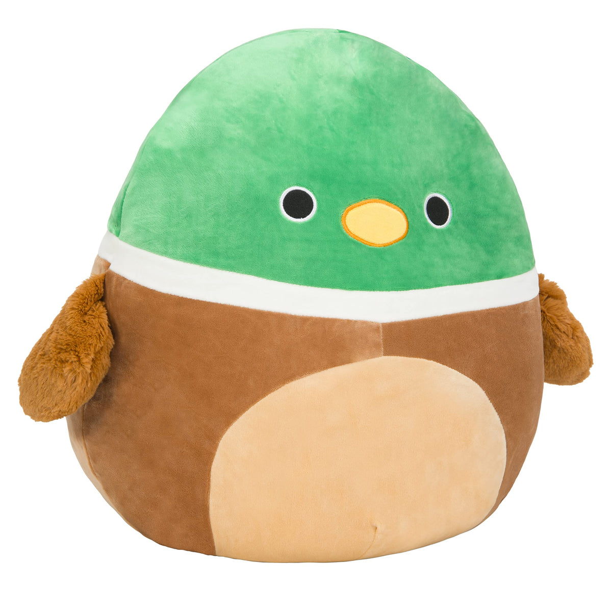 Squishmallows Avery Mallard side view showcases squishy texture perfect for naps.