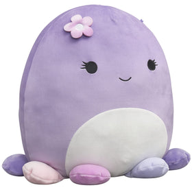 Beula purple octopus with multicolored tentacles ready for cozy snuggles