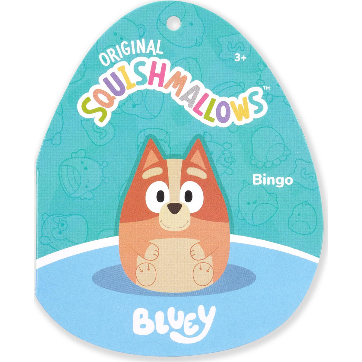 Squishmallows Bingo Bluey plush kid-holding moment shows perfect gift-friendly cuddle buddy