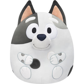 Squishmallows Muffin Bluey 12in front view shows a cuddly companion