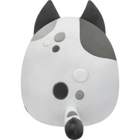 Squishmallows Muffin Bluey 12in side view emphasizes portable travel cuddle