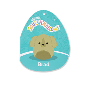 Official Squishmallows seal visible on Brad for authentic quality.