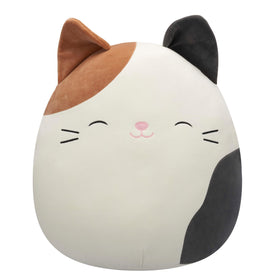 Squishmallows Cam Calico Cat ultrasoft fur for cozy hugs and travel.