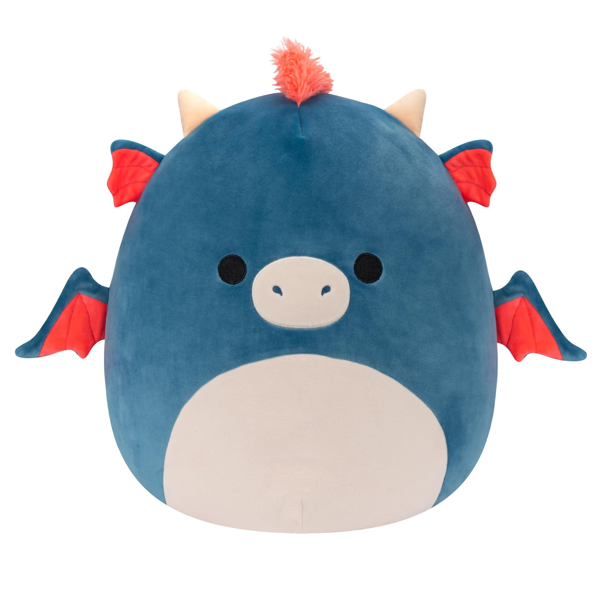Squishmallows Carin blue dragon 14-inch full view ideal for cuddling.