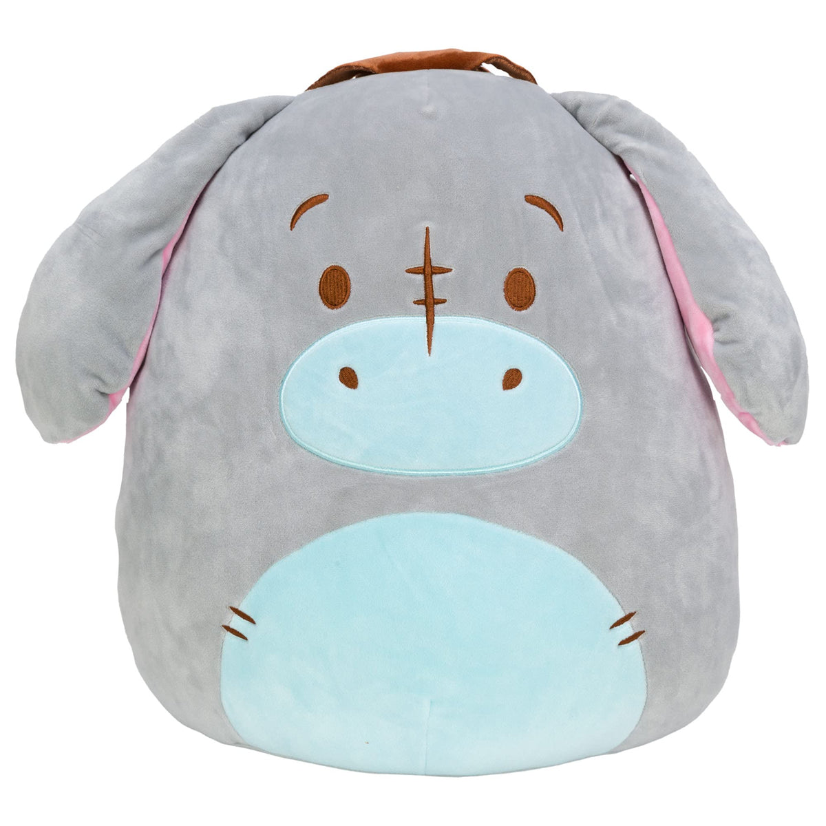 Squishmallows Disney Eeyore 14-inch plush, ultra-soft and cuddly for travel and nap time.