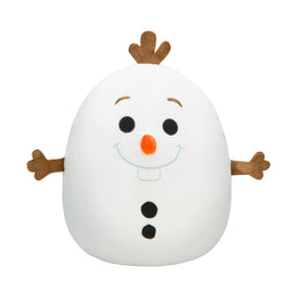 Squishmallows Disney Olaf plush front view showing ultra-soft fur for cuddles