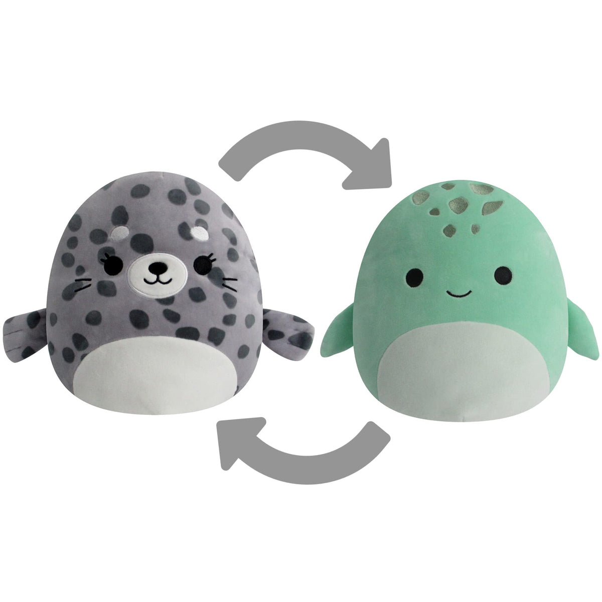 Squishmallows FlipAMallows seal-turtle 12in plush for cozy cuddles and playtime.