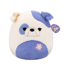 Squishmallows Galina cream-periwinkle bulldog plush for cozy travel comfort