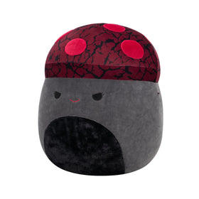 Squishmallows Gert maroon black mushroom face, soft for comforting hugs