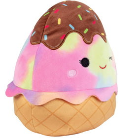 Close-up of Glady ice cream plush showing soft squishy texture.