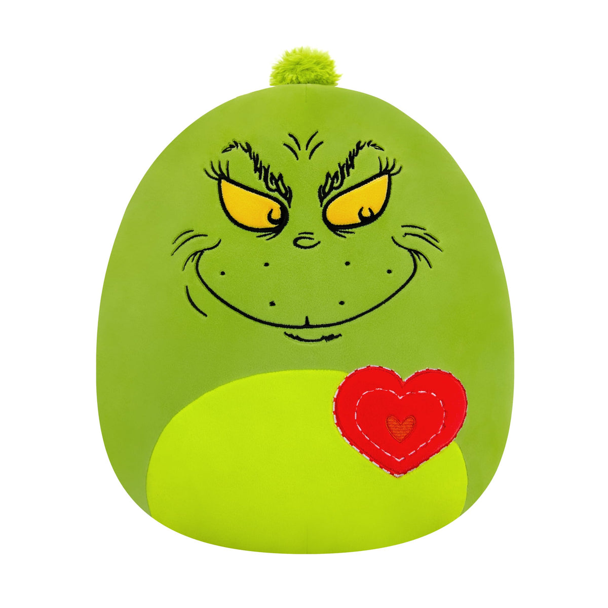 Squishmallows Grinch with Heart 12in plush ready for cuddles on the go and home.