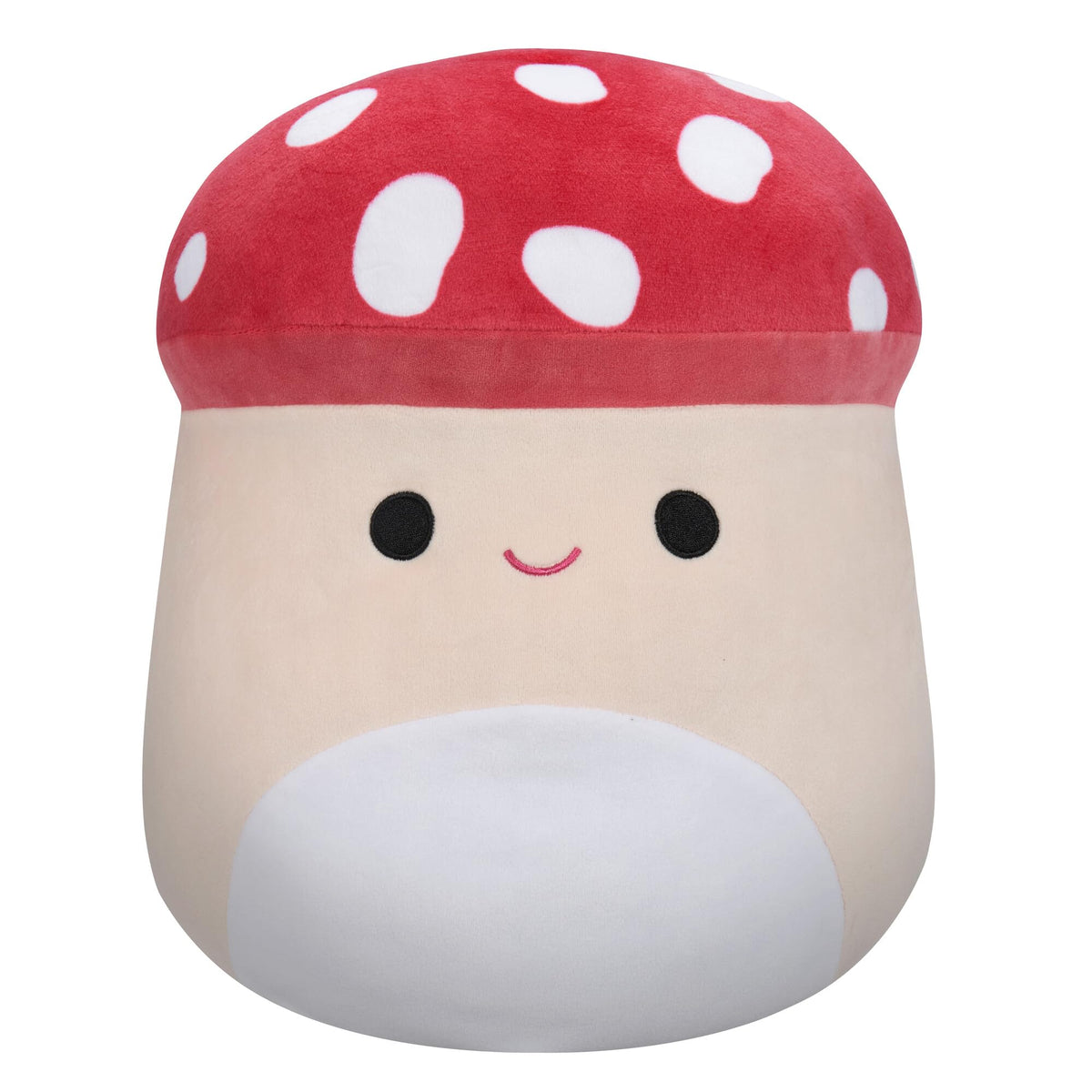 Squishmallows Malcolm Mushroom 16inch front view invites cozy hugs.