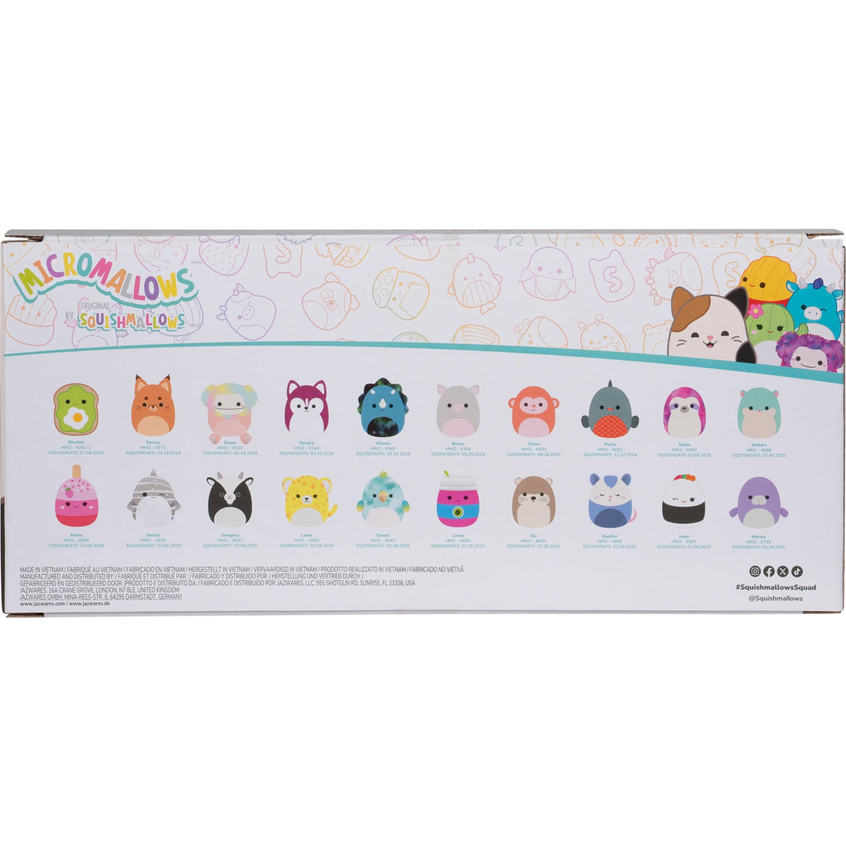 Squishmallows Micromallows Sadie the Sloth mini plush for cozy playtime
