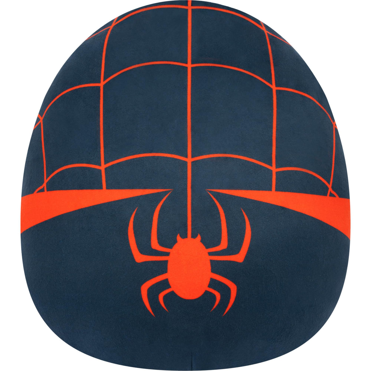 Squishmallows Miles Morales plush 12-inch back view highlights durable stitching.
