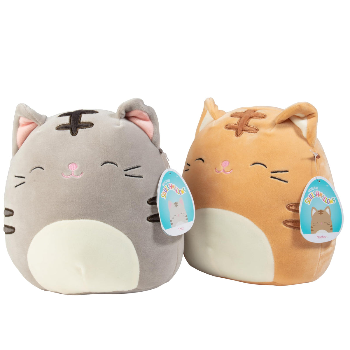 Squishmallows Mystery 8-Inch orange cat plush for cuddling and on-the-go comfort.