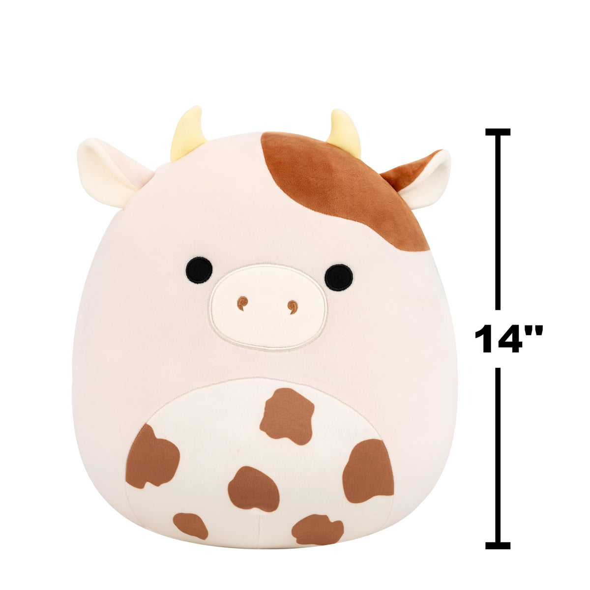 Nightingale brown cow with spots plush, ideal for travel hugs.