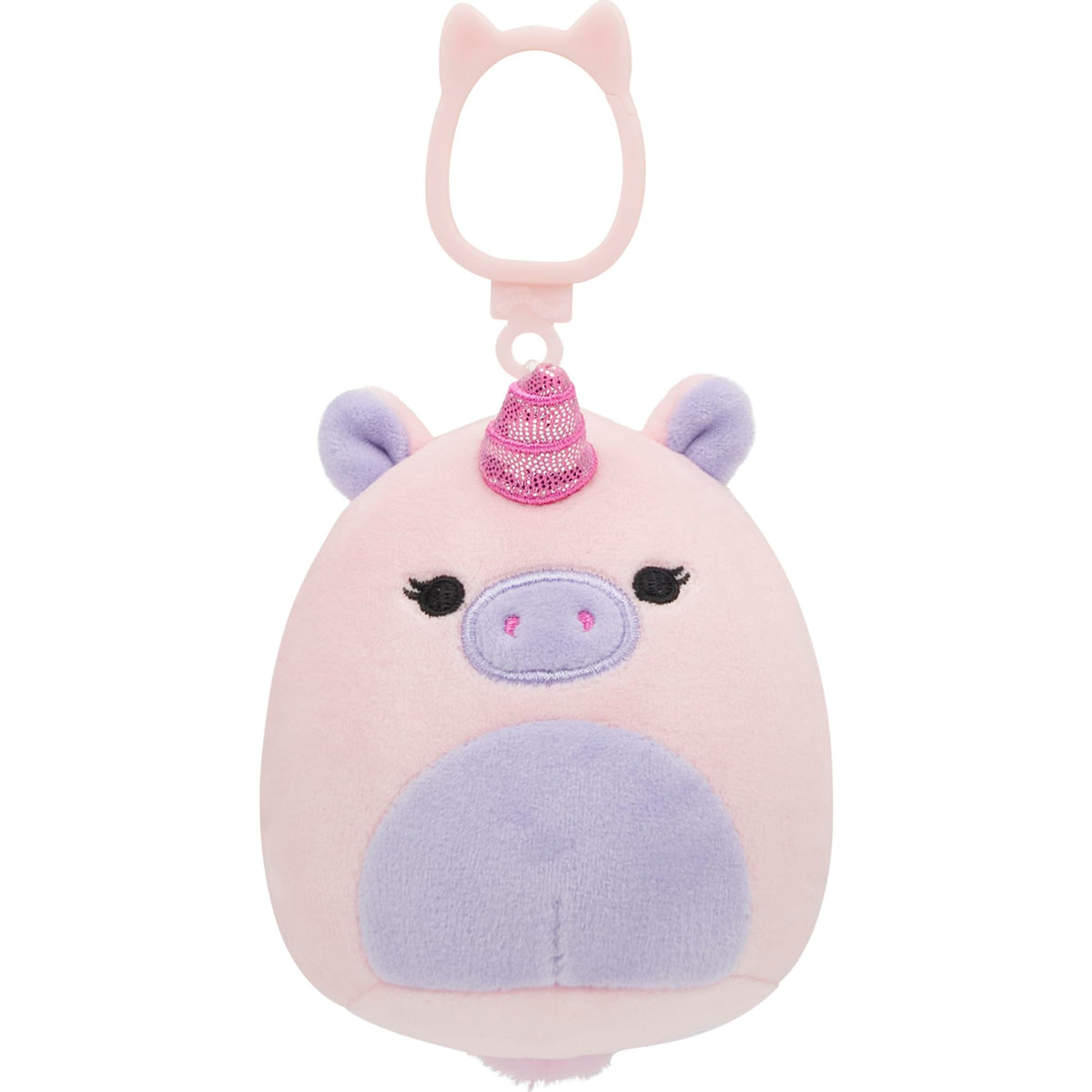 Squishmallows Hargrove cream barn owl clip on car or bag for whimsy.