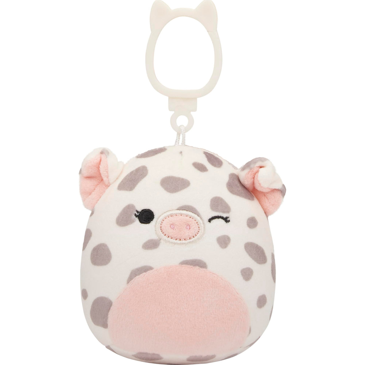 Squishmallows Maritza cactus clip adds color to backpacks.