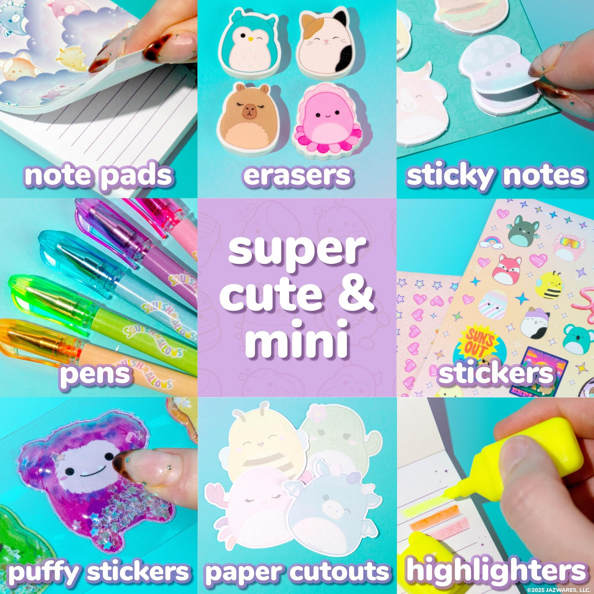 Squishmallows die-cut letter sheets for personalized messages