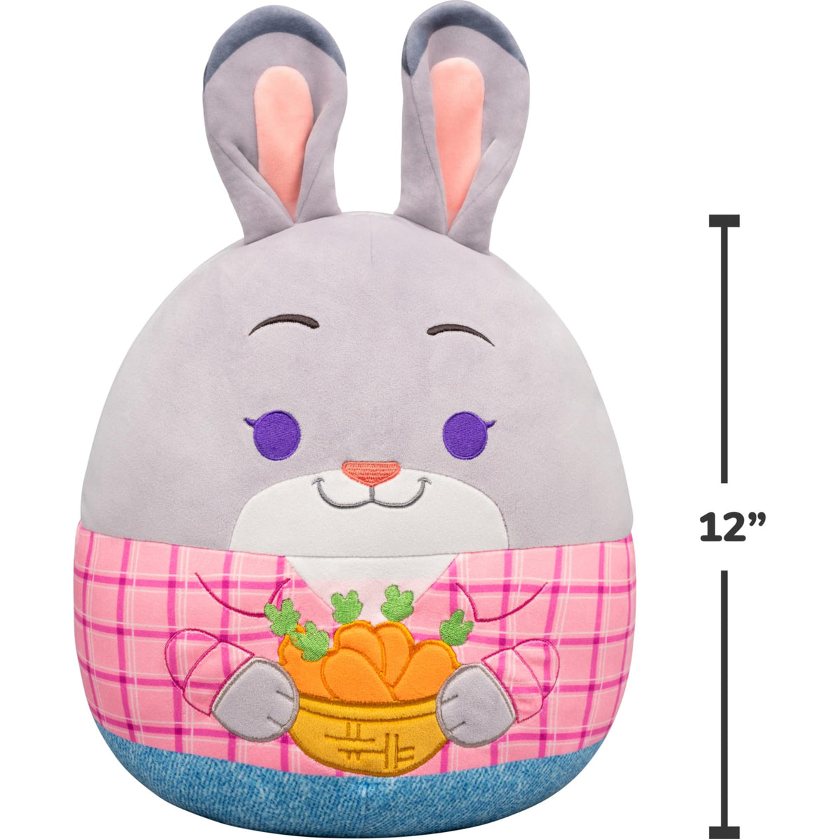 Official Squishmallows seal on Judy Hopps confirms authentic Disney collectible.