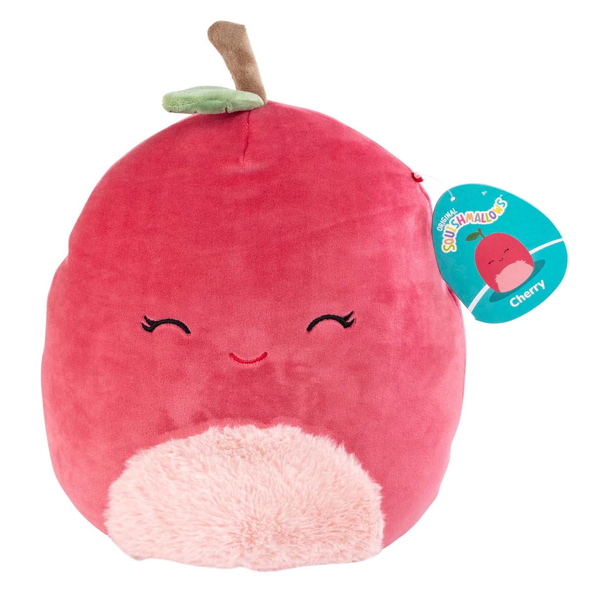 Squishmallows Red Cherry Plush 10-Inch front view, ideal for cuddling and display.